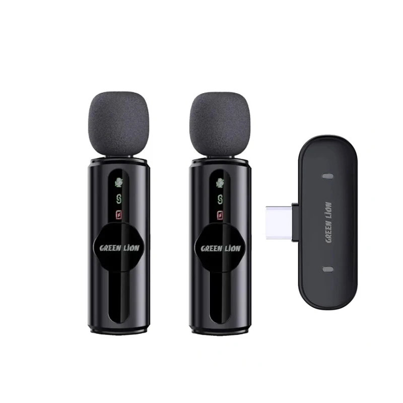 ست میکروفن بی سیم گرین لاین مدل GM-76X با درگاه اتصال USB-C/لایتنینگ/USB-A